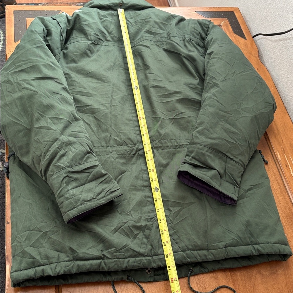 Cabela’s Down Green Quilted Coat with Brown Accents Size XL - Picture 8 of 14